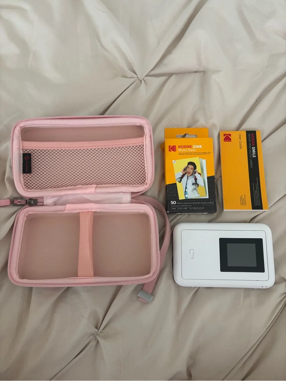 Kodak Smile Instant Print Digital Camera Bundle + Hard Case + 50 Photo Sheets